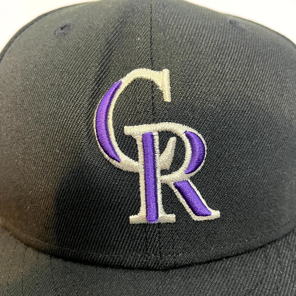 New Era 59Fifty Colorado Rockies Men's Baseball Cap 6 7/8 Black MLB Fitted Hat - Picture 5 of 11